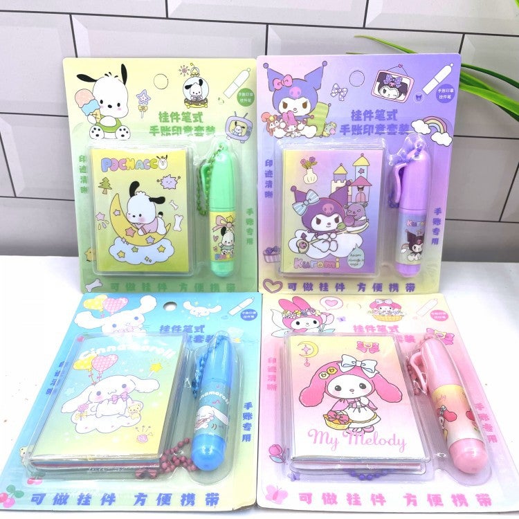 Cute Cartoon Pendant Notebook Comes With Hand Account Stamp Suit Primary School Students Creative Color Page To Share This Pendant - Image 5